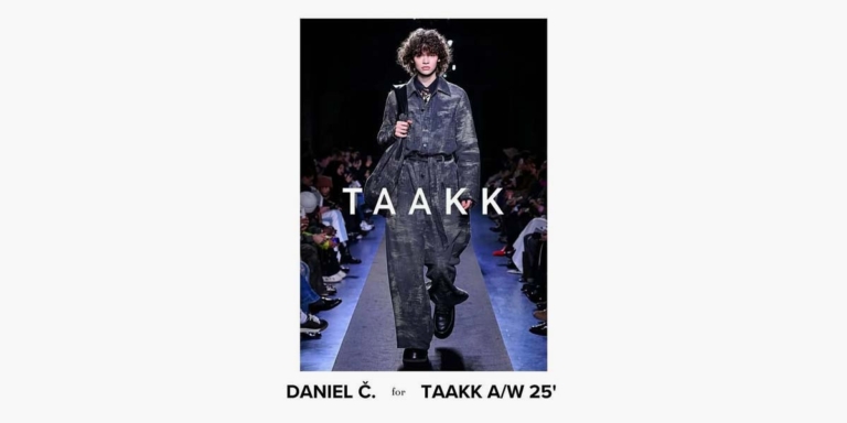 Daniel Č. walks for TAAKK at the Paris Fashion Week A/W 25